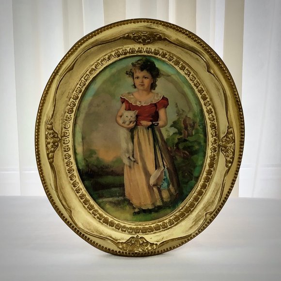 Other - Vintage Ornate Oval Portrait Frame Wall Art